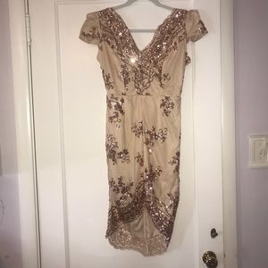 Sparkly, gold homecoming dress!